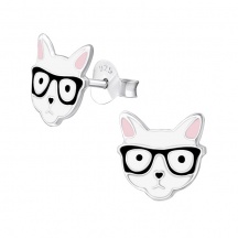 Kolczyki Kot w Okularach