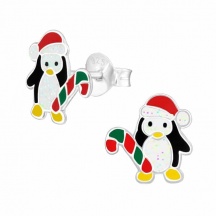 Świąteczne Kolczyki Pingwiny